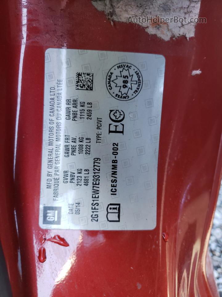 2014 Chevrolet Camaro Ss Красный vin: 2G1FS1EW7E9312779
