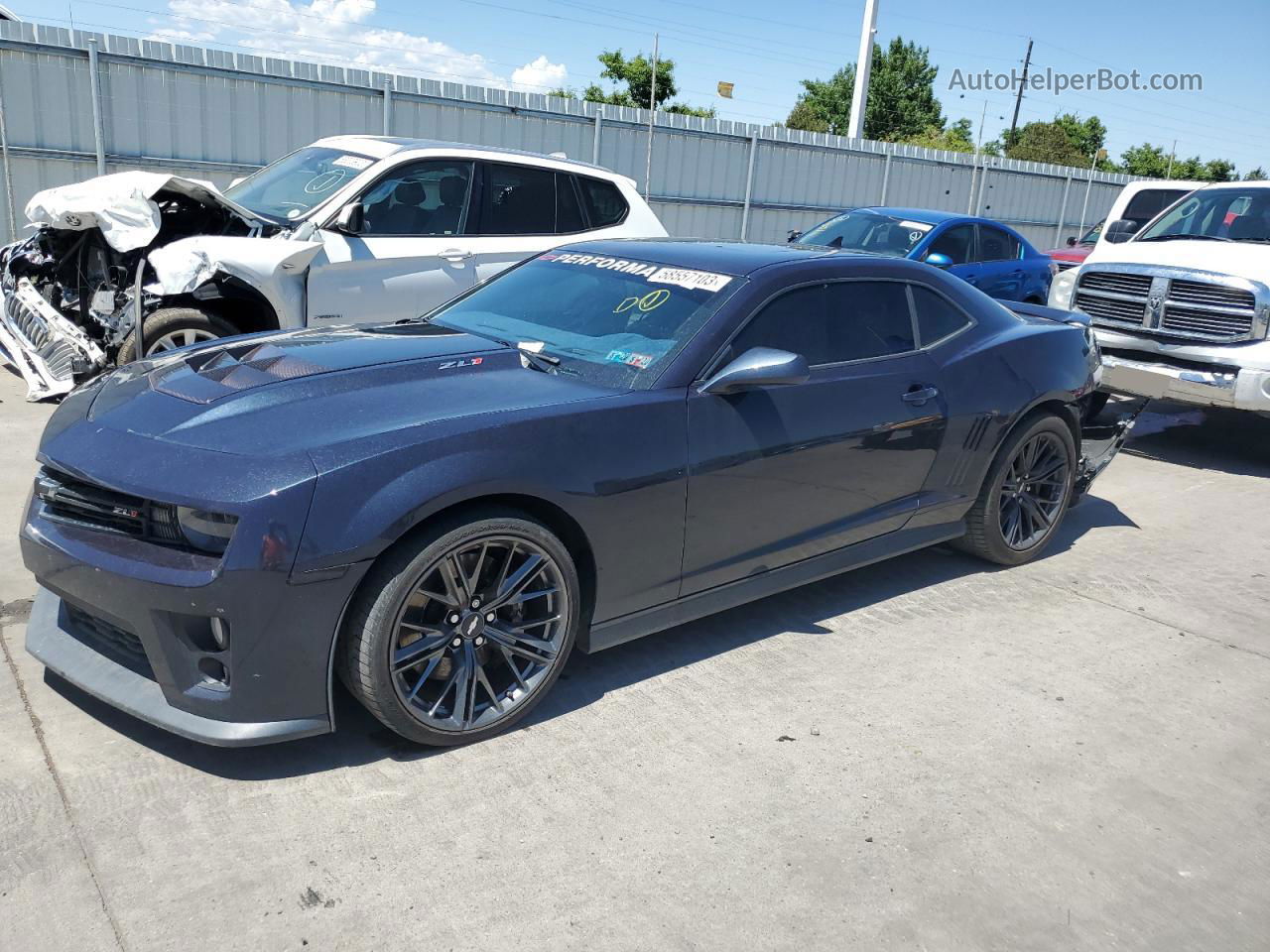 2014 Chevrolet Camaro Zl1 Blue vin: 2G1FZ1EP9E9800359