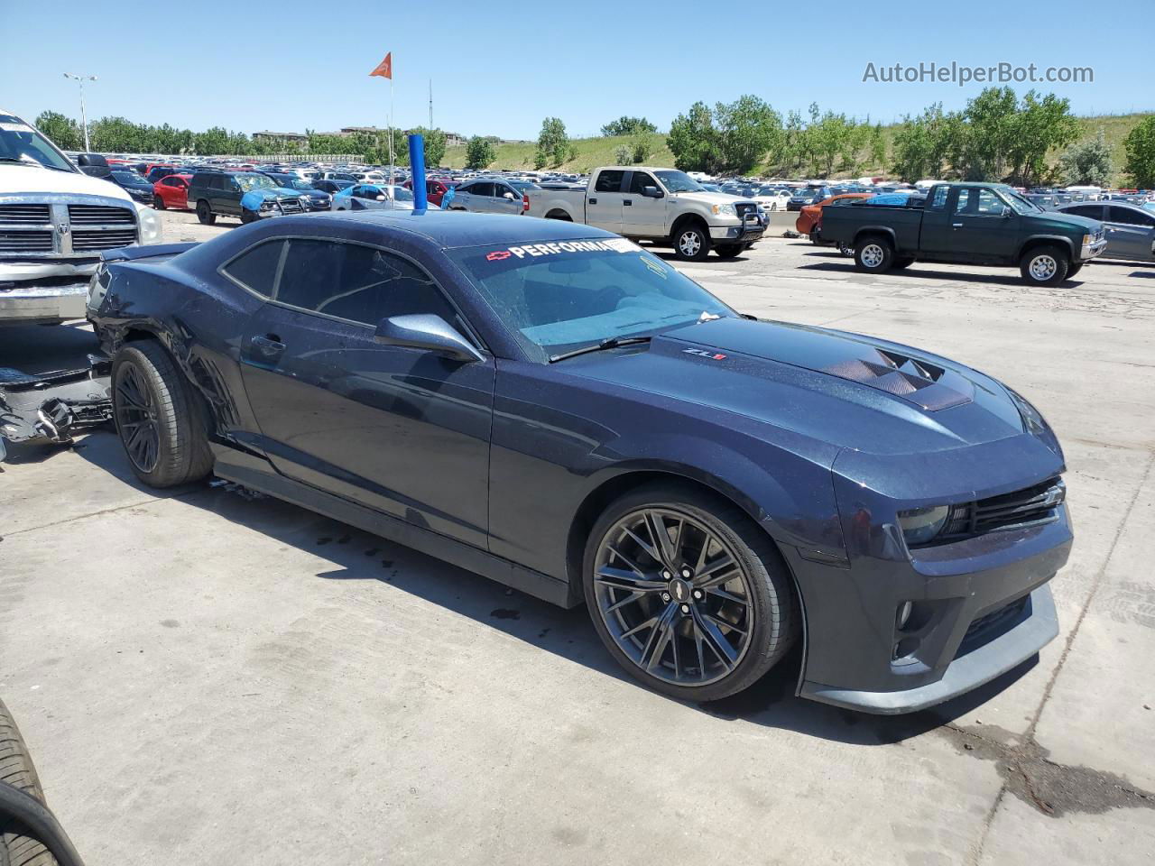 2014 Chevrolet Camaro Zl1 Blue vin: 2G1FZ1EP9E9800359