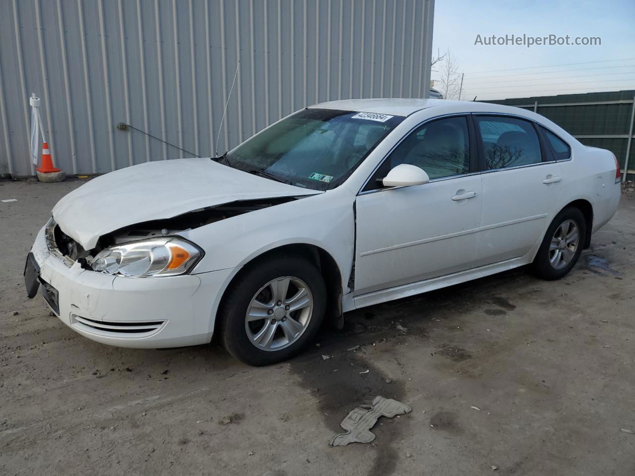 2014 Chevrolet Impala Limited Ls White vin: 2G1WA5E38E1153012