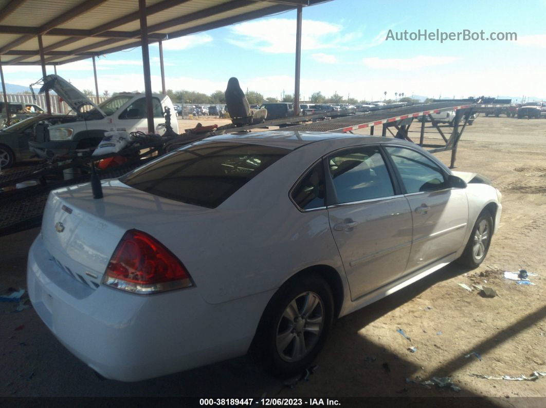 2016 Chevrolet Impala Limited Ls White vin: 2G1WA5E38G1142448