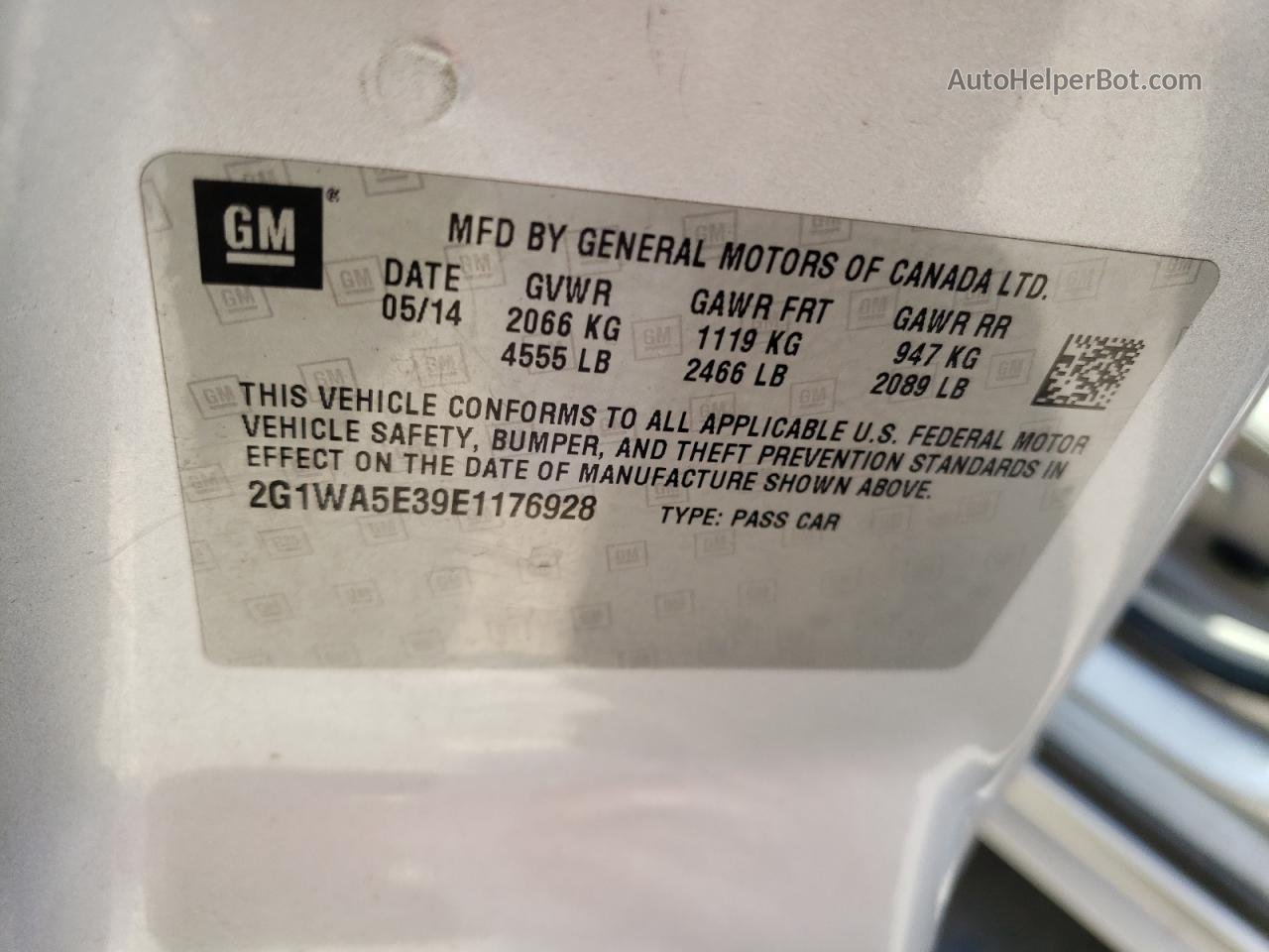 2014 Chevrolet Impala Limited Ls Silver vin: 2G1WA5E39E1176928