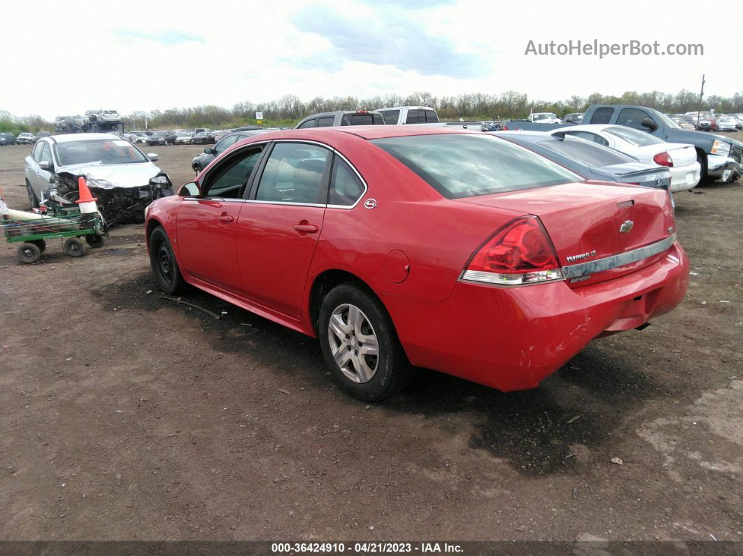 2009 Chevrolet Impala Ls Red vin: 2G1WB57K091145039