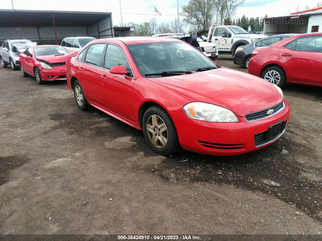 2009 Chevrolet Impala Ls Red vin: 2G1WB57K091145039