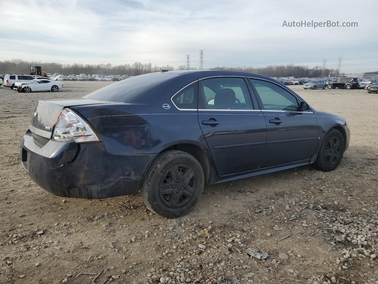 2009 Chevrolet Impala Ls Blue vin: 2G1WB57K191246817