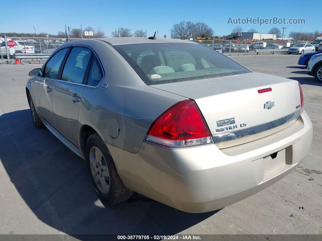 2009 Chevrolet Impala Ls Золотой vin: 2G1WB57K391127683