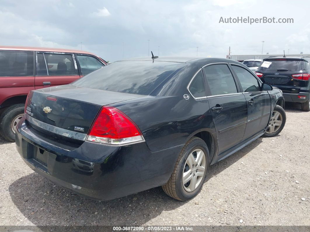 2009 Chevrolet Impala Ls Black vin: 2G1WB57K391212748