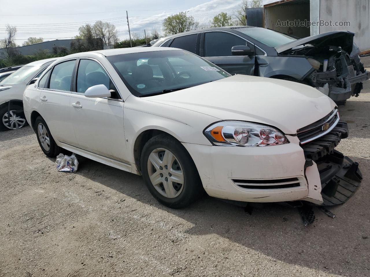 2009 Chevrolet Impala Ls White vin: 2G1WB57K491187620