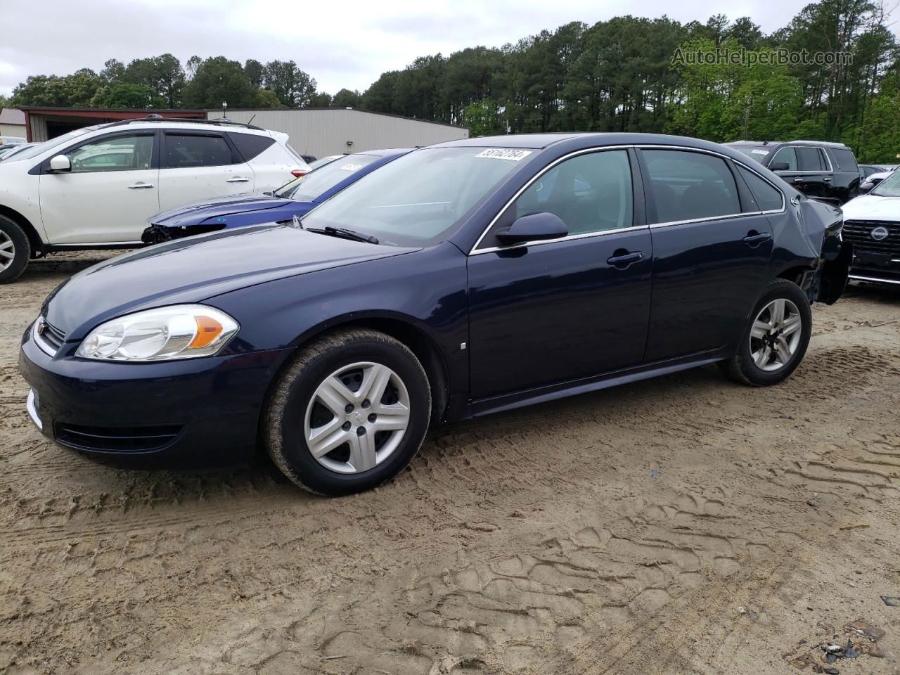 2009 Chevrolet Impala Ls Синий vin: 2G1WB57K491277639