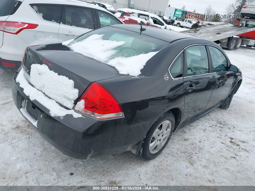 2009 Chevrolet Impala Ls Black vin: 2G1WB57K691143571