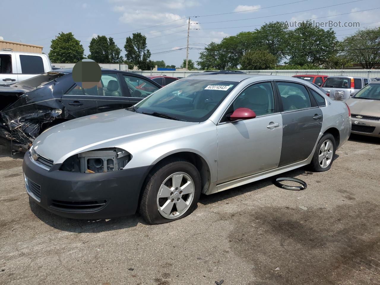 2009 Chevrolet Impala Ls Серебряный vin: 2G1WB57K691285323