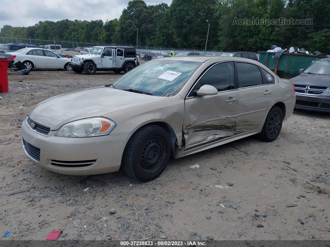 2009 Chevrolet Impala Ls Золотой vin: 2G1WB57K691307501