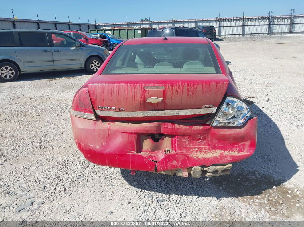 2009 Chevrolet Impala Ls Red vin: 2G1WB57K891161425