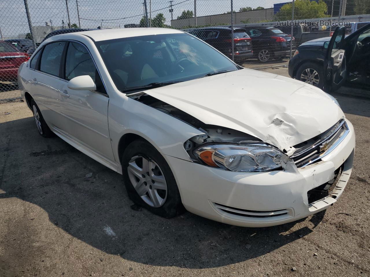 2009 Chevrolet Impala Ls White vin: 2G1WB57K991176127