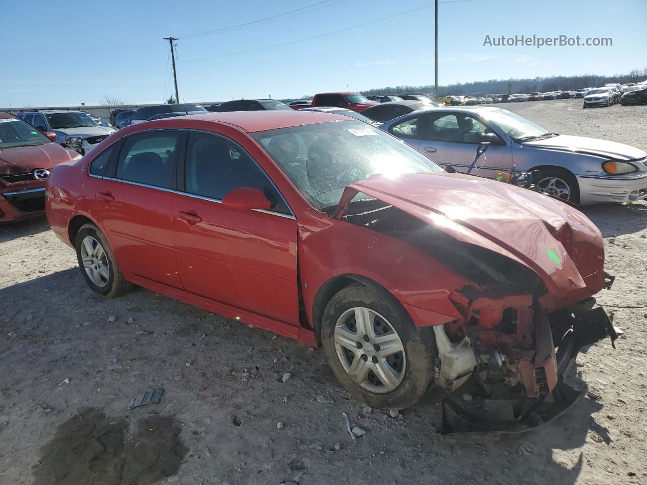 2009 Chevrolet Impala Ls Red vin: 2G1WB57K991223592