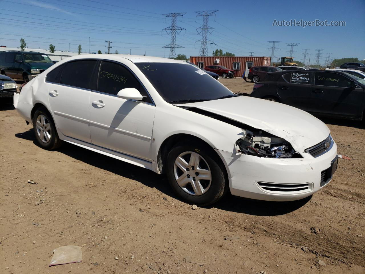 2009 Chevrolet Impala Ls White vin: 2G1WB57KX91284918