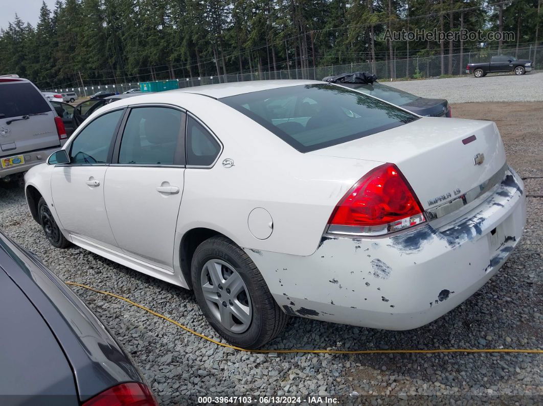 2009 Chevrolet Impala Ls White vin: 2G1WB57N191261943