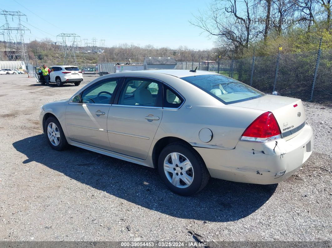 2009 Chevrolet Impala Ls Золотой vin: 2G1WB57N691238528