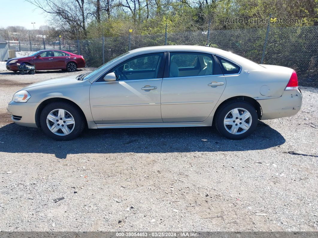 2009 Chevrolet Impala Ls Золотой vin: 2G1WB57N691238528