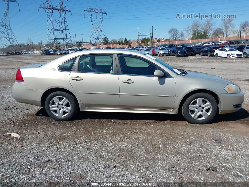 2009 Chevrolet Impala Ls Золотой vin: 2G1WB57N691238528