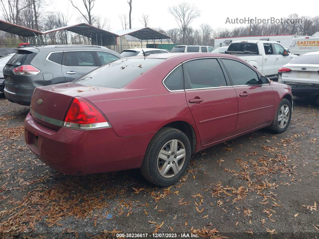 2006 Chevrolet Impala Ls Red vin: 2G1WB58K069190963