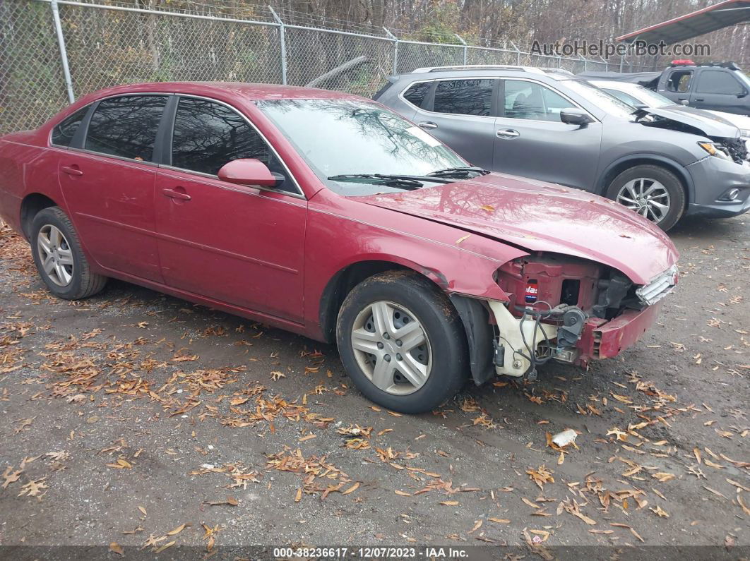 2006 Chevrolet Impala Ls Red vin: 2G1WB58K069190963