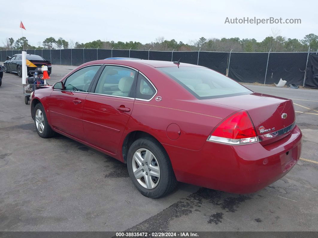 2006 Chevrolet Impala Ls Red vin: 2G1WB58KX69296823