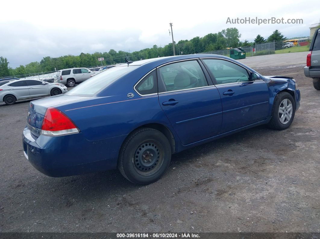 2006 Chevrolet Impala Ls Blue vin: 2G1WB58KX69340285