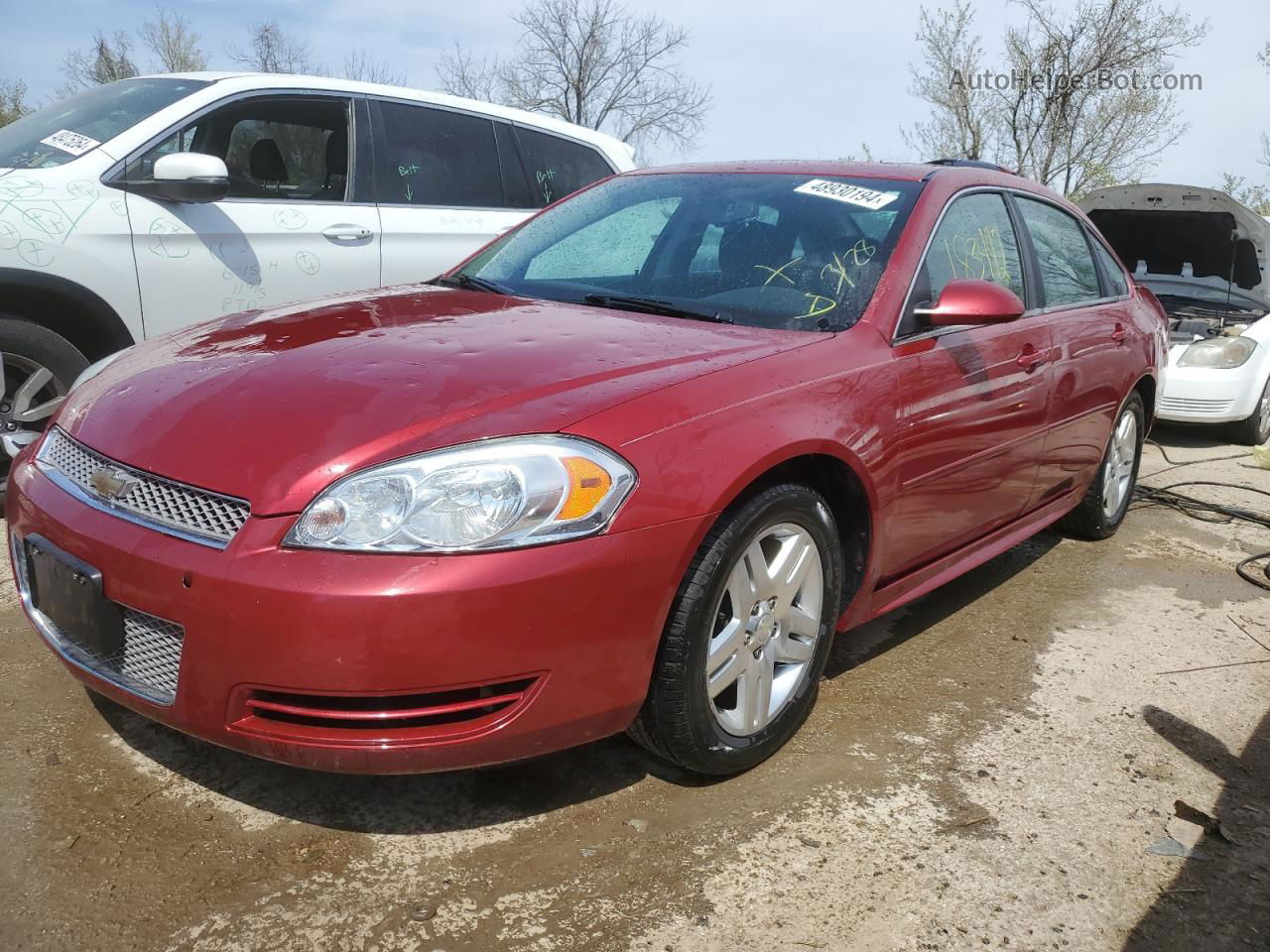 2014 Chevrolet Impala Limited Lt Burgundy vin: 2G1WB5E30E1188043