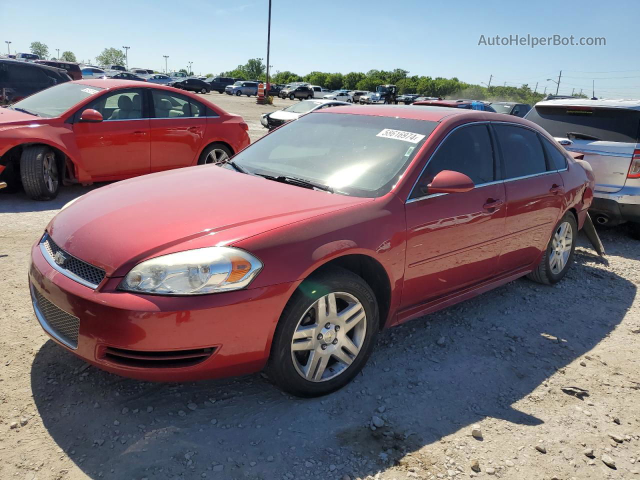 2016 Chevrolet Impala Limited Lt Red vin: 2G1WB5E34E1126760