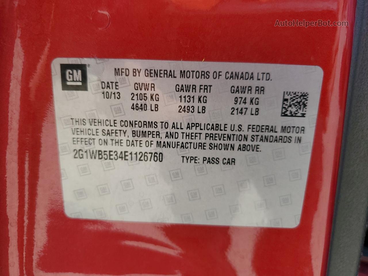 2016 Chevrolet Impala Limited Lt Red vin: 2G1WB5E34E1126760