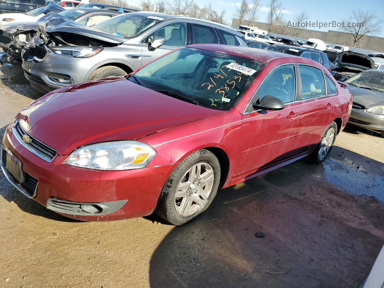 2011 Chevrolet Impala Lt Burgundy vin: 2G1WB5EK3B1282033