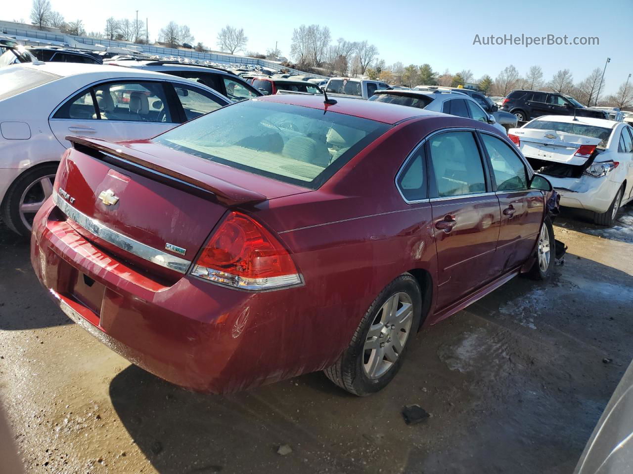 2011 Chevrolet Impala Lt Burgundy vin: 2G1WB5EK3B1282033