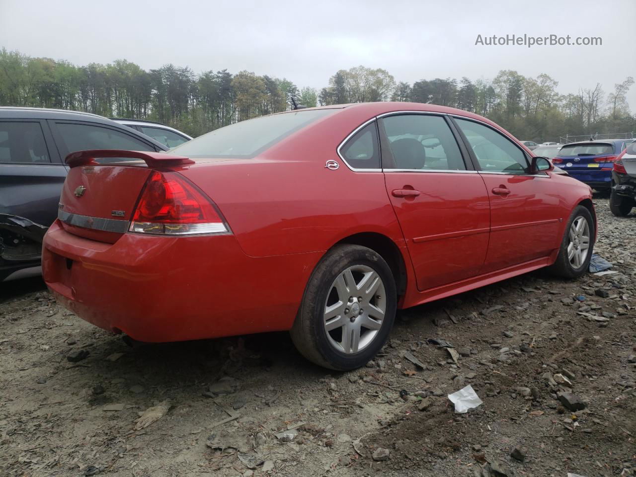 2009 Chevrolet Impala 2lt Red vin: 2G1WC57M091303636