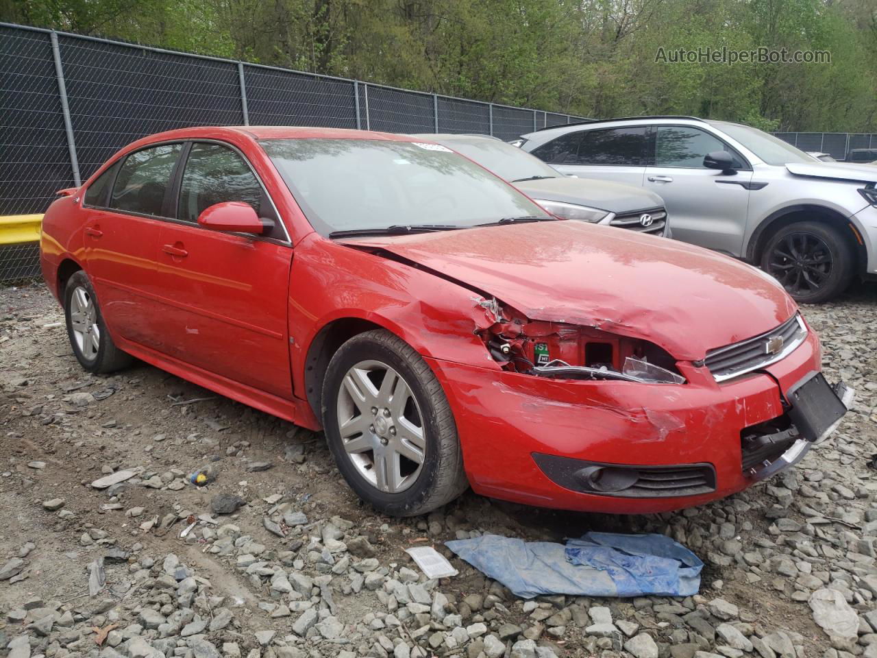 2009 Chevrolet Impala 2lt Red vin: 2G1WC57M091303636