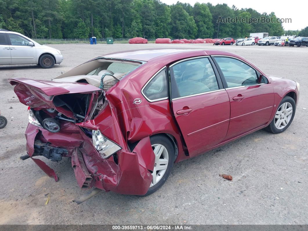 2006 Chevrolet Impala Lt Red vin: 2G1WC581669227289