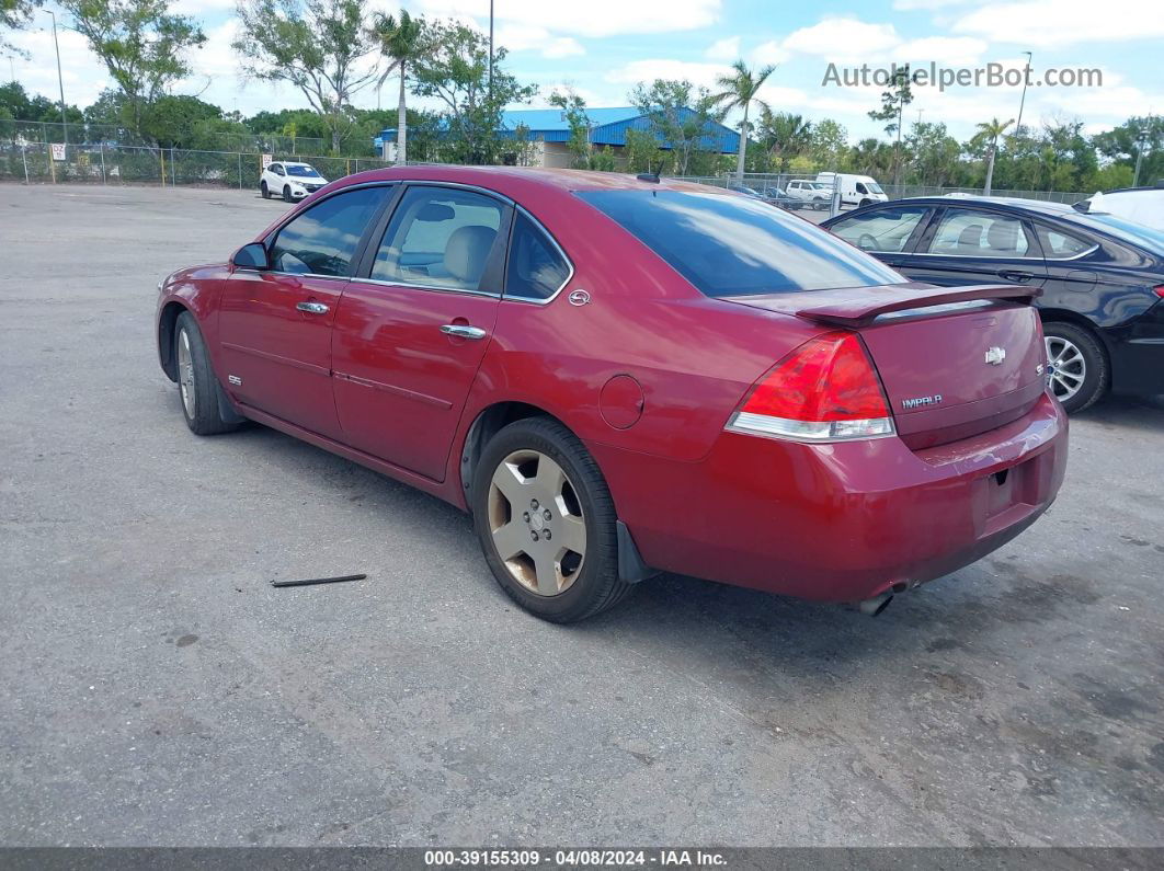 2006 Chevrolet Impala Ss Burgundy vin: 2G1WD58C569234491