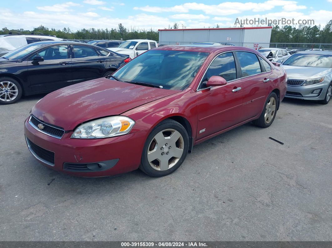 2006 Chevrolet Impala Ss Burgundy vin: 2G1WD58C569234491