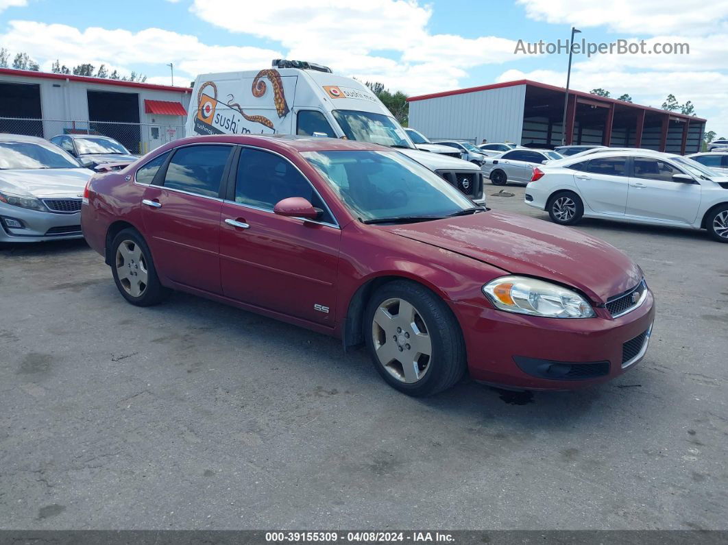 2006 Chevrolet Impala Ss Burgundy vin: 2G1WD58C569234491