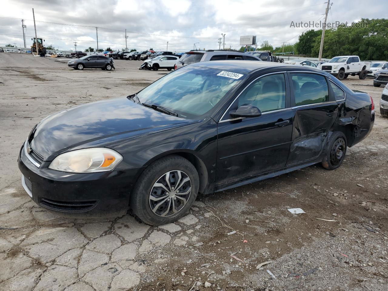 2011 Chevrolet Impala Ls Black vin: 2G1WF5EK1B1225947