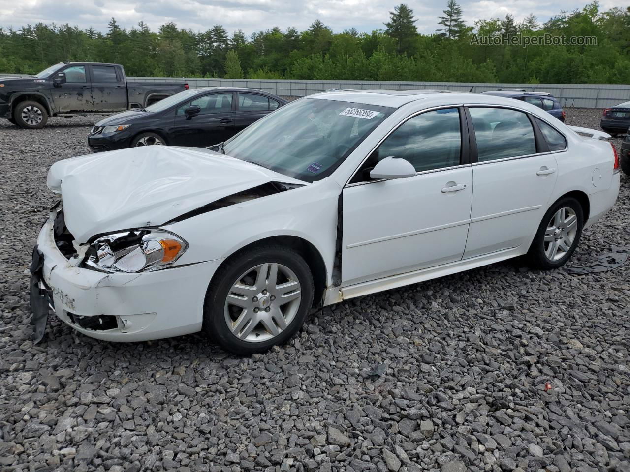 2011 Chevrolet Impala Lt White vin: 2G1WG5EK7B1321207