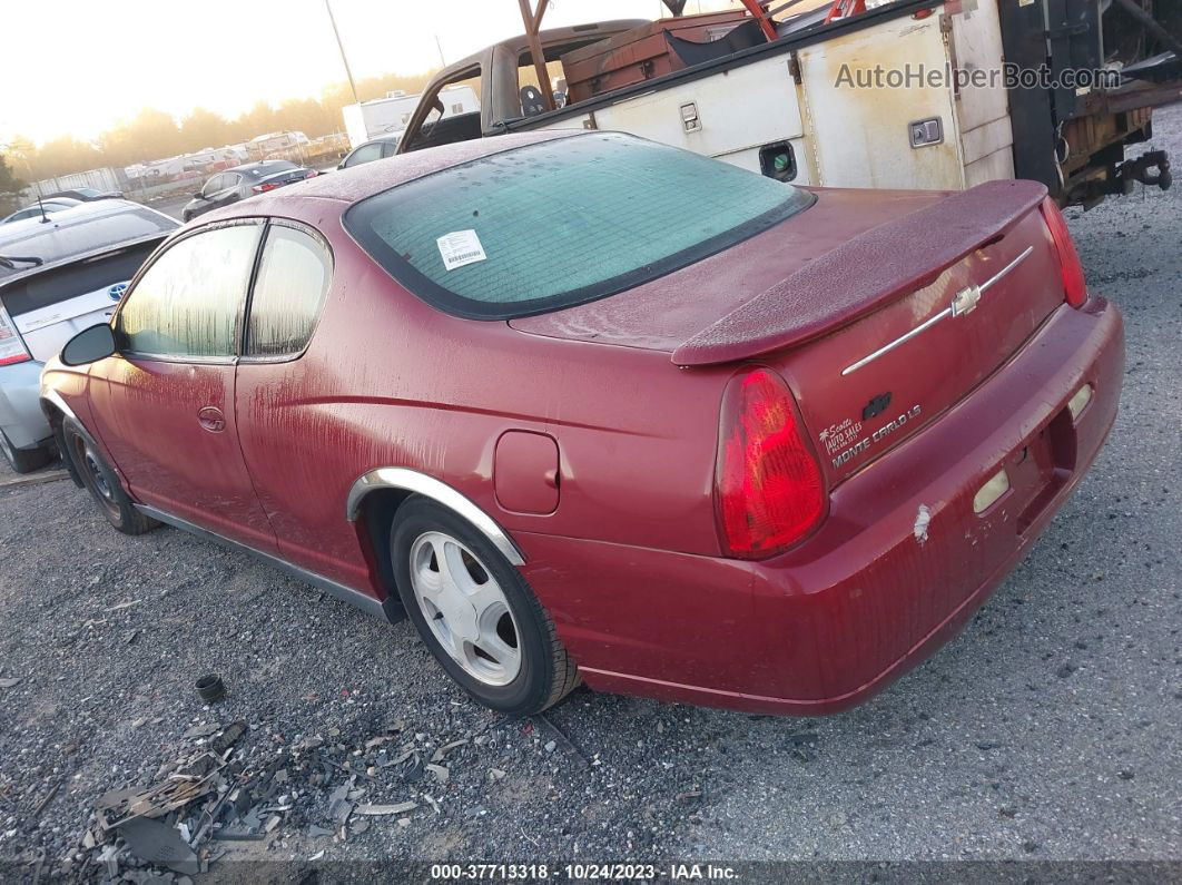 2006 Chevrolet Monte Carlo Ls Красный vin: 2G1WJ15K169169894