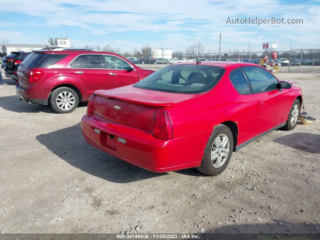 2006 Chevrolet Monte Carlo Ls Red vin: 2G1WJ15K669418500