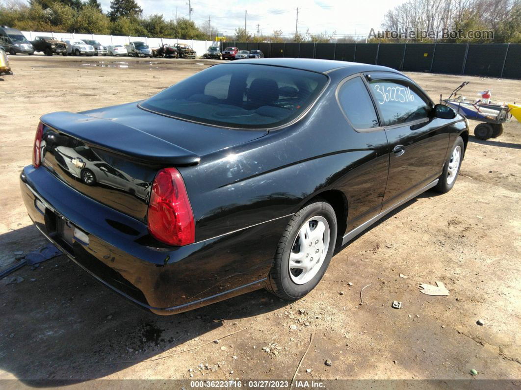 2006 Chevrolet Monte Carlo Ls Black vin: 2G1WJ15K769162478