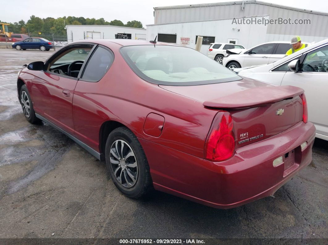 2006 Chevrolet Monte Carlo Ls Burgundy vin: 2G1WJ15K769344410