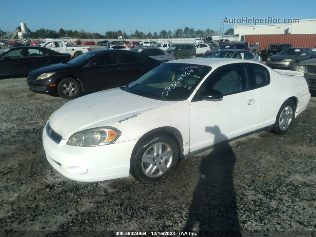 2006 Chevrolet Monte Carlo Ls White vin: 2G1WJ15K969163910