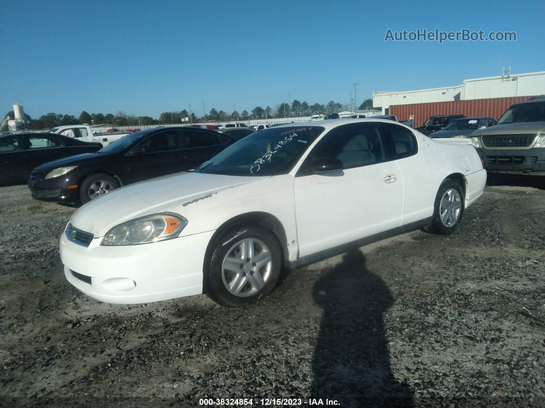 2006 Chevrolet Monte Carlo Ls White vin: 2G1WJ15K969163910