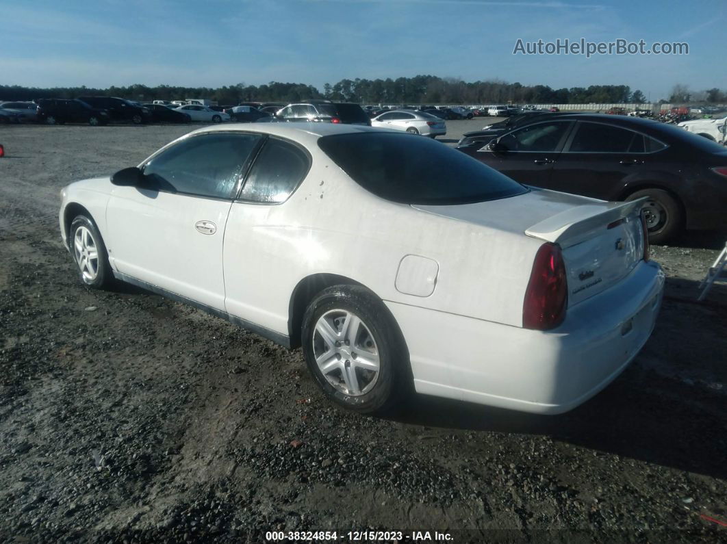 2006 Chevrolet Monte Carlo Ls White vin: 2G1WJ15K969163910