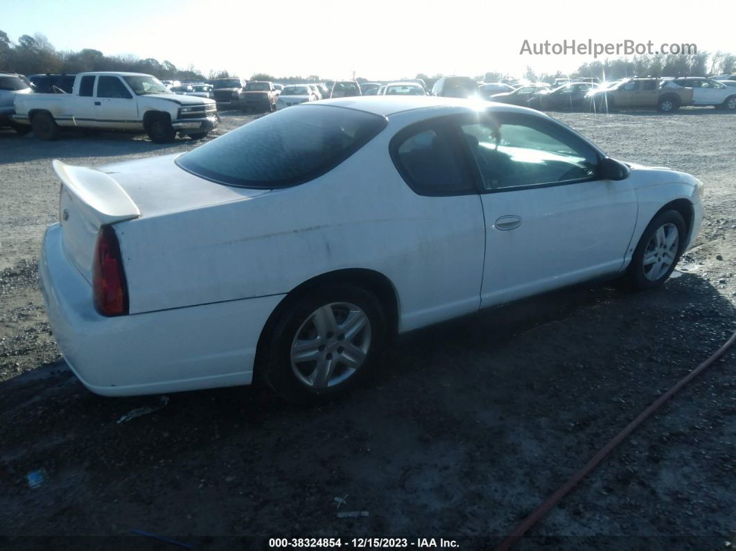 2006 Chevrolet Monte Carlo Ls White vin: 2G1WJ15K969163910