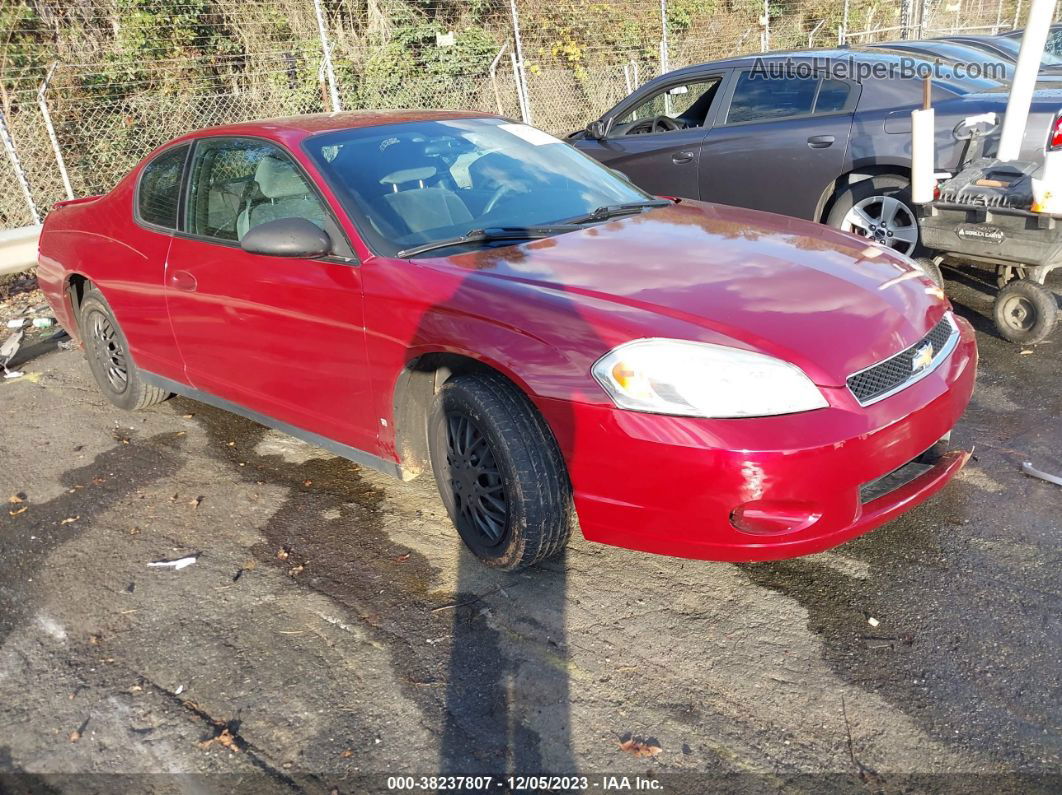 2006 Chevrolet Monte Carlo Ls Burgundy vin: 2G1WJ15KX69163298